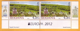 2012 Moldova Moldavie  Europa Cept  Visit Moldova. Tourism, Kurki, Christianity, 2v Mint - Christianity