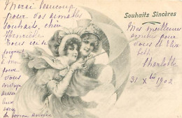 Illustration M M Viennoise - 2 Femme Souhaits Sinceres     Q 2592 - Sonstige & Ohne Zuordnung