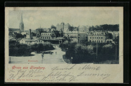 Mondschein-AK Flensburg, Promenade Mit Umgebung  - Flensburg