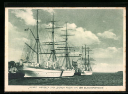 AK Schul-Segelschiffe Gorch Fock Und  Der Kriegsmarine Im Hafen  - Warships