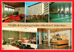 73656006 Klink Waren FDGB Erholungsheim Herbert Warnke Empfangshalle Schwimmhall - Autres & Non Classés