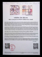 CL, Collection Historique Du Timbre-poste, France, 51 Reims, 22 Nov. 1986, Vieira Da Silva, Frais Fr 2.25 E - Documenten Van De Post