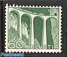 Switzerland 1949 60c, Stamp Out Of Set, Mint NH, Transport - Railways - Art - Bridges And Tunnels - Nuevos