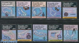 Marshall Islands 1984 Island Maps 10v, Mint NH, Various - Maps - Géographie