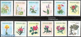 Tanzania 1996 Definitives, Flowers 12v, Mint NH, Nature - Flowers & Plants - Tanzanie (1964-...)