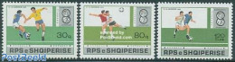 Albania 1988 European Football Games 3v, Mint NH, History - Sport - Europa Hang-on Issues - Football - Europäischer Gedanke