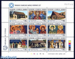Cyprus 1987 Cultural Heritage M/s, Mint NH, History - Religion - World Heritage - Churches, Temples, Mosques, Synagogu.. - Unused Stamps