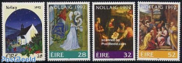 Ireland 1992 Christmas 4v, Mint NH, Religion - Christmas - Art - Paintings - Unused Stamps