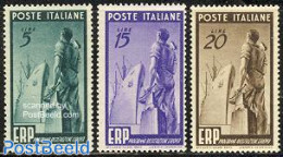 Italy 1949 E.R.P. Aid 3v, Unused (hinged), History - Transport - Europa Hang-on Issues - Ships And Boats - Otros & Sin Clasificación