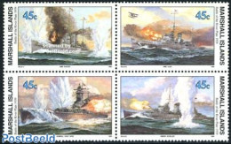 Marshall Islands 1989 Battle Of River Plate 4v [+], Mint NH, History - Transport - Militarism - World War II - Ships A.. - Militaria