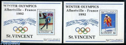 Saint Vincent 1992 Olympic Winter Games 2 S/s, Mint NH, Sport - Olympic Winter Games - Skating - Skiing - Ski