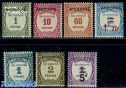 Andorra, French Post 1931 Postage Due 7v, Unused (hinged) - Otros & Sin Clasificación