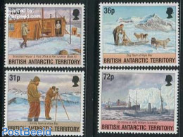 British Antarctica 1994 Operation Taberin 4v, Mint NH, Nature - Science - Transport - Dogs - The Arctic & Antarctica -.. - Bateaux