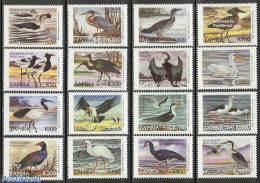 Zambia 1999 Water Birds 16v, Mint NH, Nature - Birds - Ducks - Zambia (1965-...)