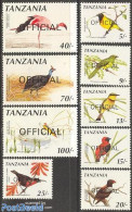 Tanzania 1990 OFFICIAL, Birds 9v, Mint NH, Nature - Birds - Flamingo - Tansania (1964-...)