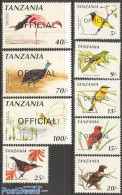 Tanzania 1990 OFFICIAL, Birds 9v, Mint NH, Nature - Birds - Flamingo - Tanzania (1964-...)