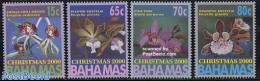 Bahamas 2000 Christmas, Orchids 4v, Mint NH, Nature - Religion - Flowers & Plants - Orchids - Christmas - Noël