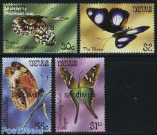 Nevis 1983 Butterflies 4v SPECIMEN, Mint NH, Nature - Butterflies - St.Kitts Y Nevis ( 1983-...)