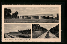 AK Darmstadt, Reichs-Autobahn Darmstadt-Frankfurt A. M., Mit Brücke  - Other & Unclassified