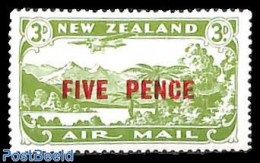 New Zealand 1931 Airmail Overprint 1v, Unused (hinged), Transport - Aircraft & Aviation - Nuovi