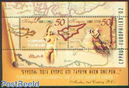 Cyprus 2002 Europhilex S/s, Mint NH, History - Various - Archaeology - Maps - Neufs
