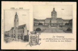 AK Berlin-Charlottenburg, 200jähriges Bestehen Charlottenburgs 1905, Neues Rathaus  - Charlottenburg