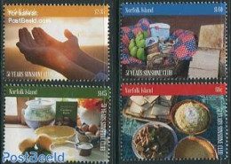 Norfolk Island 2012 51 Years Sunshine Club 4v, Mint NH, Health - Food & Drink - Food