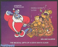 Sierra Leone 1997 Abu & Aladdin S/s, Mint NH, Religion - Christmas - Art - Disney - Navidad