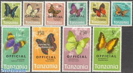 Tanzania 1973 OFFICIAL, Butterflies 10v, Mint NH, Nature - Butterflies - Tanzania (1964-...)