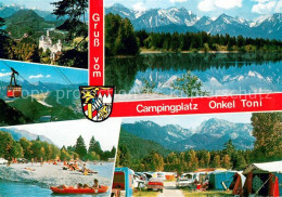 73655573 Fuessen Allgaeu Campingplatz Onkel Toni Seilbahn Strand Panorama Fuesse - Fuessen