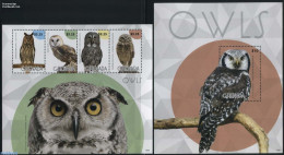Grenada 2015 Owls 2 S/s, Mint NH, Nature - Birds - Birds Of Prey - Owls - Other & Unclassified