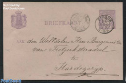 Netherlands, Kleinrond Cancellations 1890 Kleinrond BERGUM On Postcard 2.5c, Postal History - Other & Unclassified