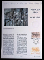 CL, Collection Historique Du Timbre-poste, France, Paris, 11.12. 1993, Vieira Da Silva, Portugal, Frais Fr 2.25 E - Postdokumente