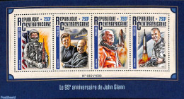 Central Africa 2016 John Glenn 4v M/s, Mint NH, Transport - Space Exploration - Zentralafrik. Republik