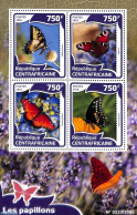 Central Africa 2016 Butterflies 4v M/s, Mint NH, Nature - Butterflies - Centrafricaine (République)