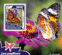 Central Africa 2016 Butterflies S/s, Mint NH, Nature - Butterflies - Zentralafrik. Republik