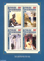 Central Africa 2016 Nude Paintings 4v M/s, Mint NH, Art - Gustav Klimt - Nude Paintings - Paintings - Centrafricaine (République)