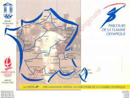 ALBERTVILLE 92 . Jeux Olympiques . Parcours De La Flamme Olympique .  CPA LA POSTE Organisateur Officiel . - Albertville