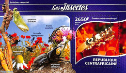 Central Africa 2015 Insects S/s, Mint NH, Nature - Insects - República Centroafricana