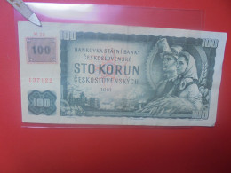 TCHEQUIE 100 KORUN 1993 Old Date 1961 With Stamp Circuler (B.33) - Tschechien