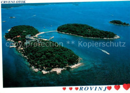 73655120 Rovinj Rovigno Istrien Crveni Otok Rote Insel Fliegeraufnahme  - Croatia
