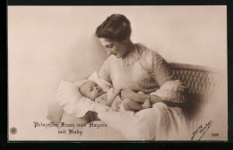 AK Prinzessin Franz Von Bayern Mit Ihrem Baby  - Royal Families