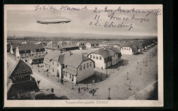 AK Ohrdruf, Zeppelin über Dem Truppenübungsplatz  - Airships