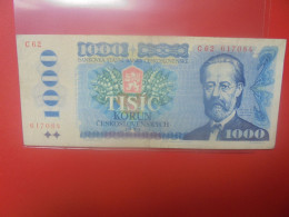 TCHECOSLOVAQUIE 1000 KORUN 1985 Préfix "C" Circuler (B.33) - Czechoslovakia