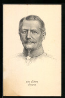 AK General V. Einem Mit Gekämmtem Haar  - Weltkrieg 1914-18