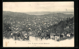 AK St. Gallen, Totalansicht Mit Bodenseeblick  - Saint-Gall