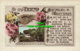 R569108 To My Friend. Birthday Greetings. God Set You On A Sunny Way. 7. 11. A. - World