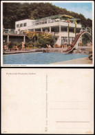 Ansichtskarte Wiesbaden Freibad Schwimmbad Opelbad Neroberg 1955 - Wiesbaden