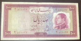 IRAN , 100 Rials From 1954 Pahlavi Dynasty - Irán