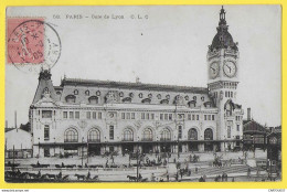 CPA PARIS - GARE DE LYON - Circulée 1905 - Trasporto Pubblico Stradale